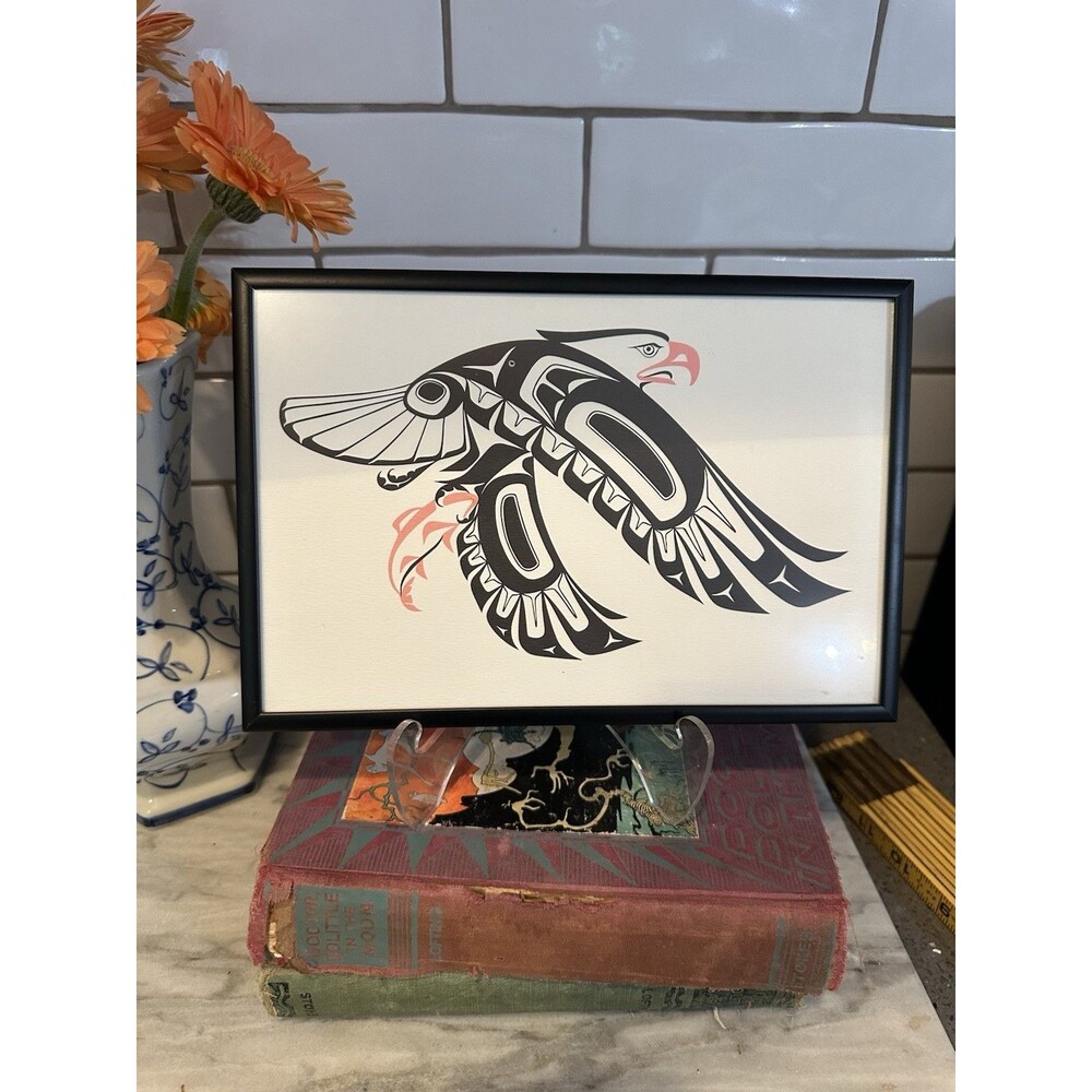 Glen Rabena Eagle Salmon Framed Print PNW NW Coast Native American Potlatch